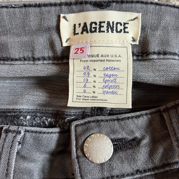 L’Agence Women's dark gray skinny high rise  Jeans - size 25 - Picture 2 of 5
